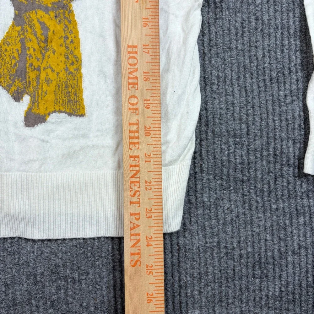 Banana‎ Republic Sweatshirt Mens XS White French Bulldog Graphic Knit Crewneck